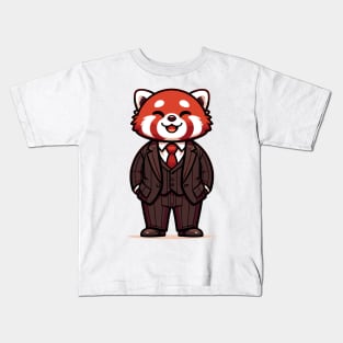 Professional Panda - Red Panda's Business Suit Kids T-Shirt